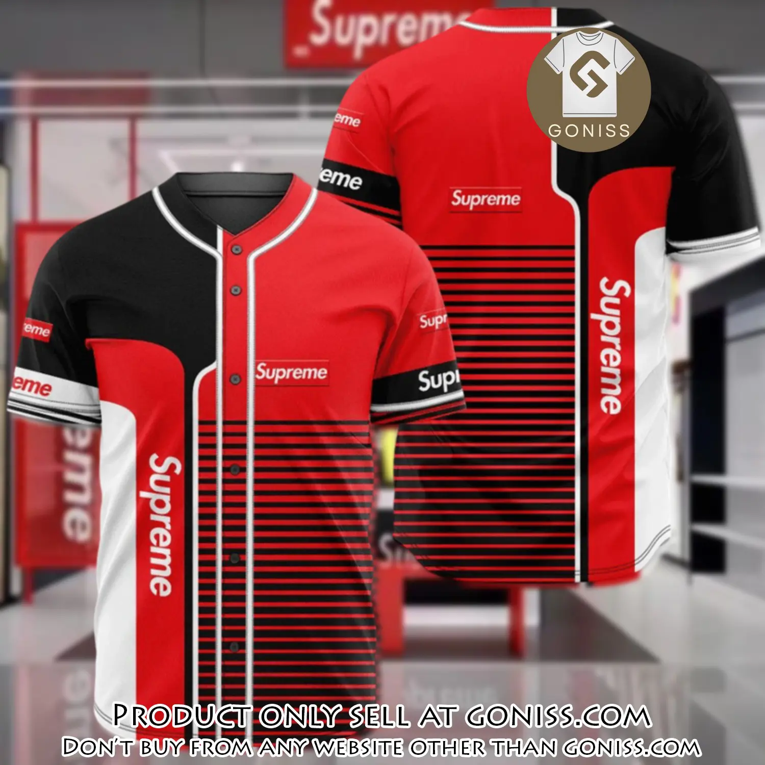 Supreme baseball jersey shirt luxury bjs1235 gn5229854